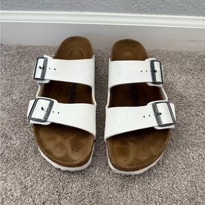 Birkenstock White Double Strap Sandals